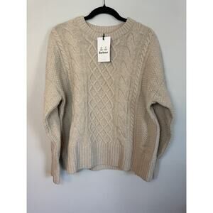 Barbour Daffodil Knit Pull Over Sweater Women's Sz 12 Oatmeal NWT